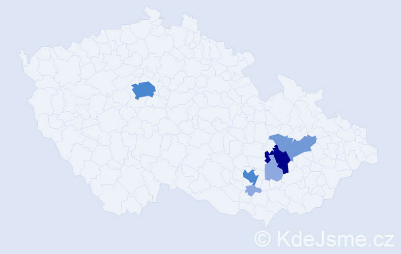 Příjmení: 'Soppeová', počet výskytů 18 v celé ČR