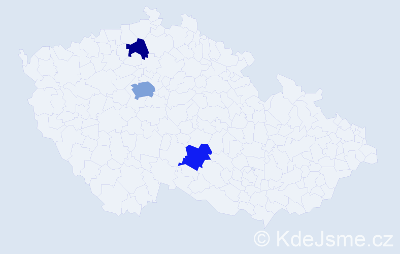 Příjmení: 'Kalašnikov', počet výskytů 5 v celé ČR