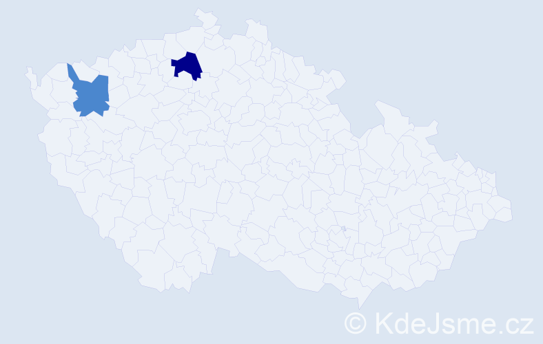 Příjmení: 'Knajzlová', počet výskytů 6 v celé ČR