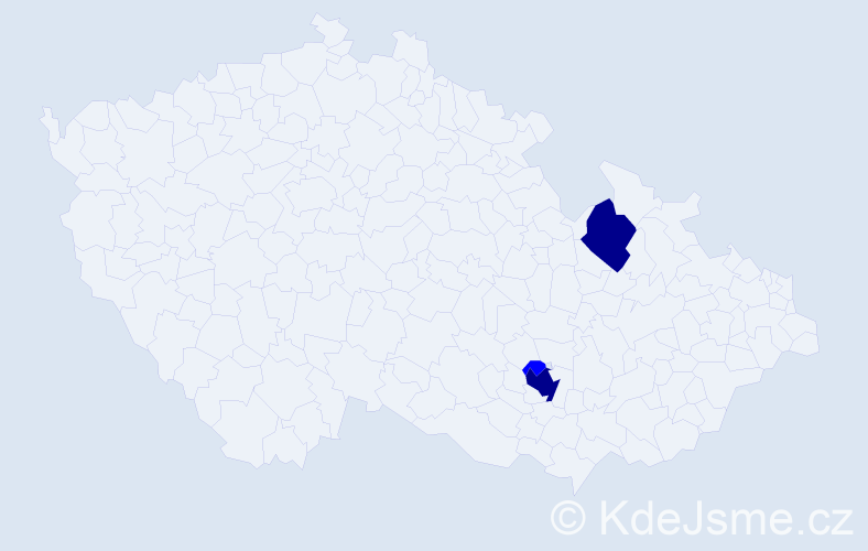 Příjmení: 'Reiff', počet výskytů 5 v celé ČR