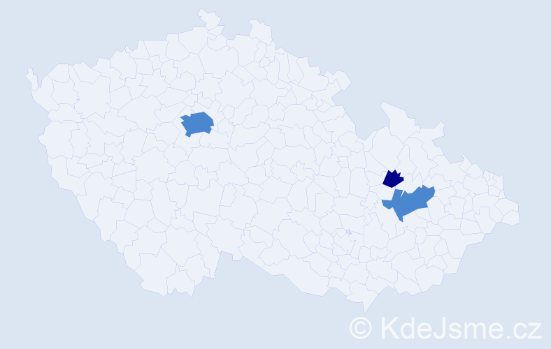 Příjmení: 'Zeizinger', počet výskytů 5 v celé ČR