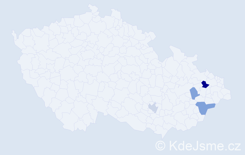 Příjmení: 'Karpsteinová', počet výskytů 8 v celé ČR