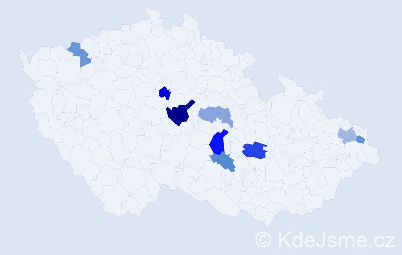 Příjmení: 'Renáčová', počet výskytů 15 v celé ČR