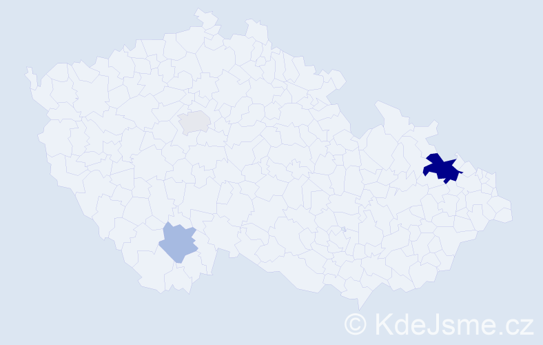 Příjmení: 'Markerová', počet výskytů 7 v celé ČR