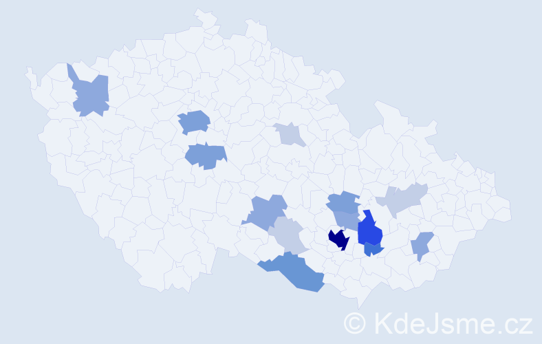 Příjmení: 'Reška', počet výskytů 48 v celé ČR