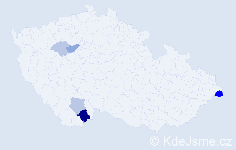 Příjmení: 'Hamadejová', počet výskytů 12 v celé ČR