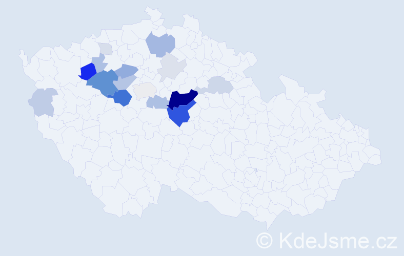 Příjmení: 'Sahulka', počet výskytů 62 v celé ČR