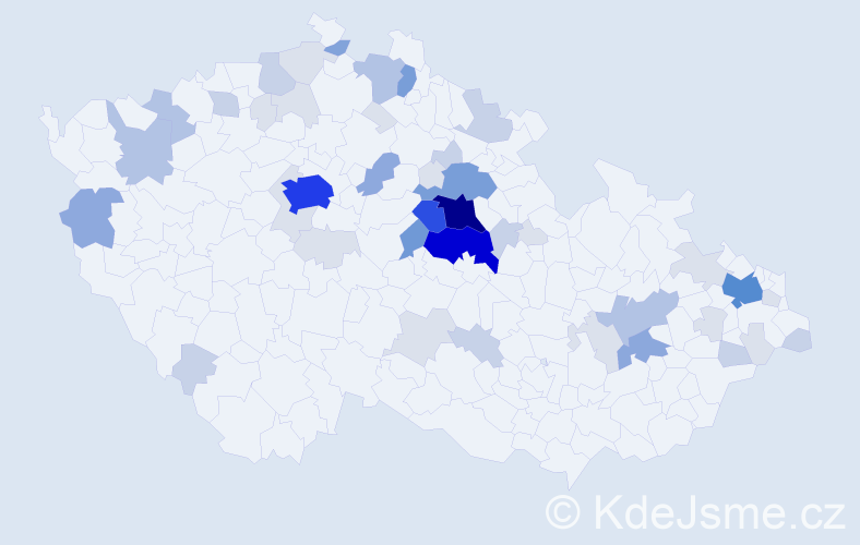 Příjmení: 'Levinská', počet výskytů 172 v celé ČR