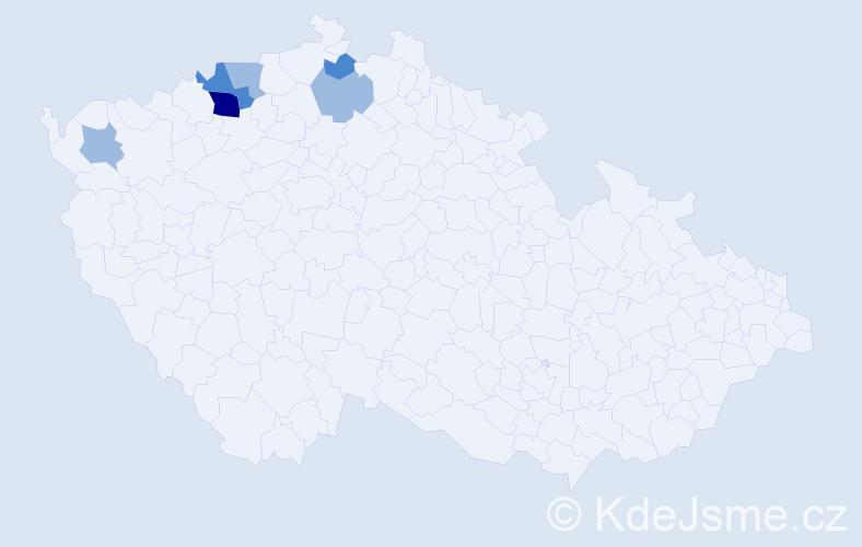 Příjmení: 'Karko', počet výskytů 13 v celé ČR