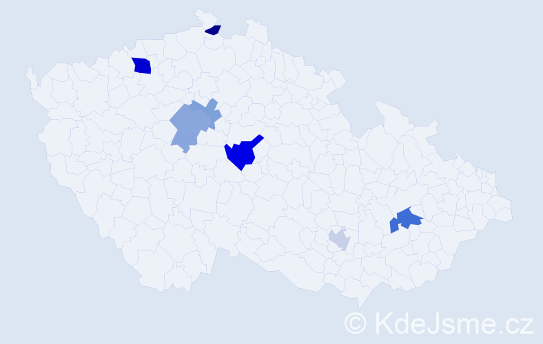 Příjmení: 'Kulštrunková', počet výskytů 18 v celé ČR