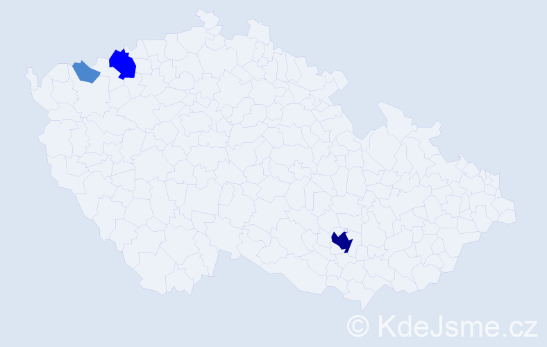 Příjmení: 'Kügler', počet výskytů 6 v celé ČR