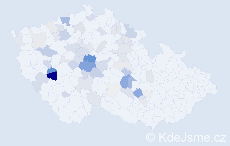 Příjmení: 'Trojánek', počet výskytů 272 v celé ČR