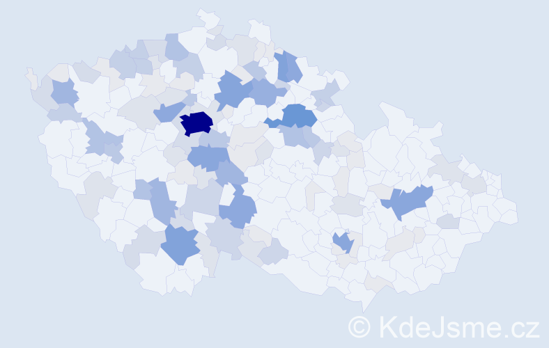 Příjmení: 'Mikolášek', počet výskytů 414 v celé ČR