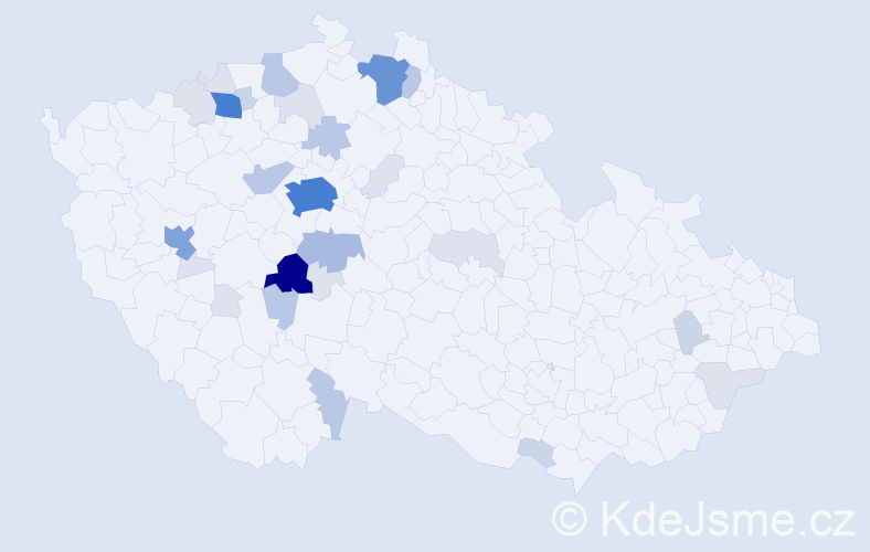 Příjmení: 'Chocholoušková', počet výskytů 109 v celé ČR