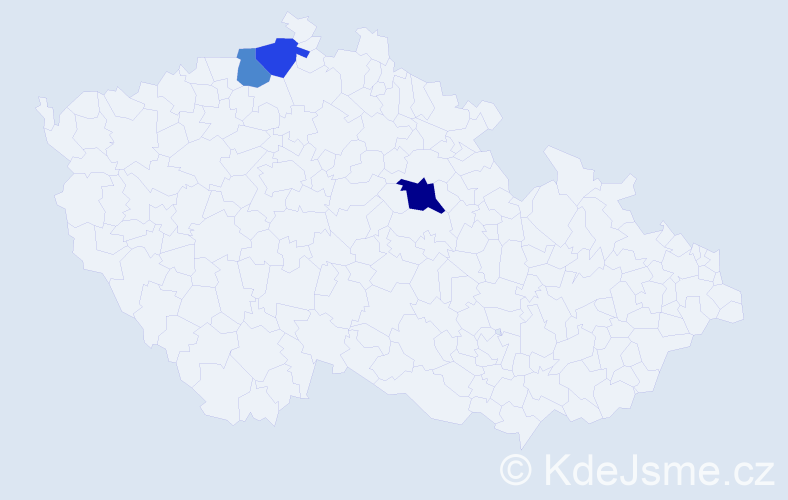 Příjmení: 'Sbai', počet výskytů 4 v celé ČR