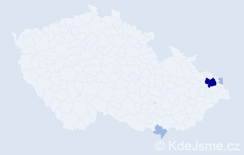 Příjmení: 'Luba', počet výskytů 6 v celé ČR