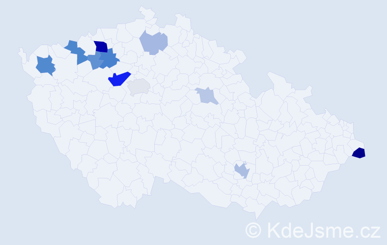 Příjmení: 'Karfus', počet výskytů 29 v celé ČR