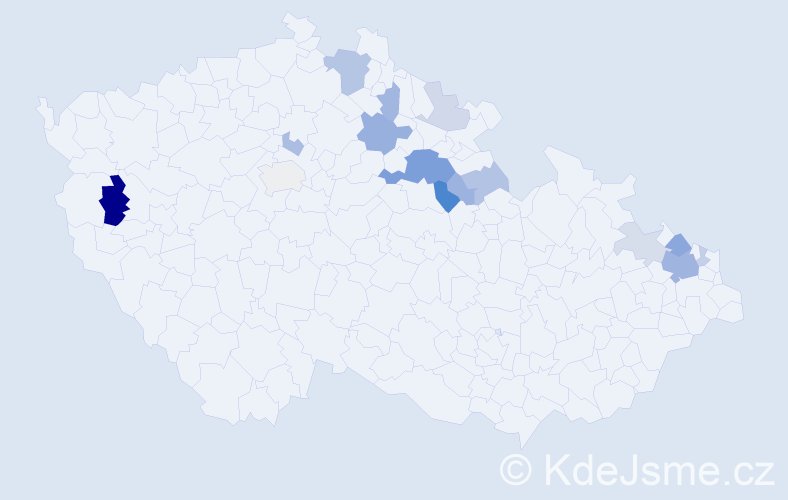 Příjmení: 'Ende', počet výskytů 36 v celé ČR