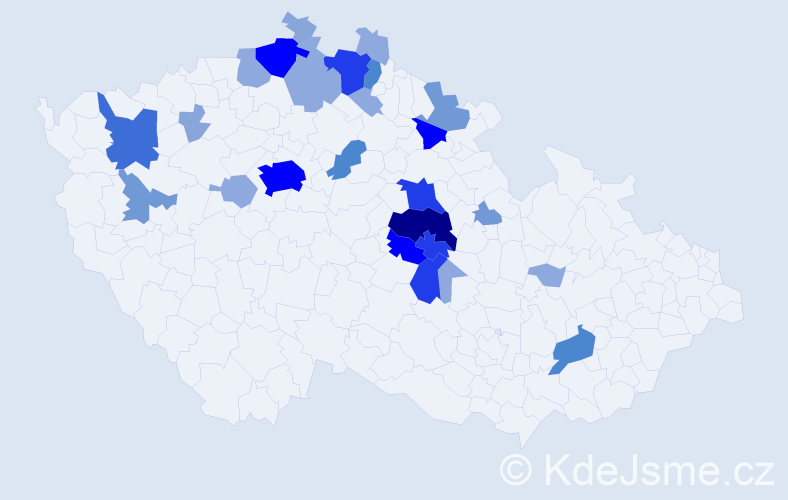 Příjmení: 'Drápalíková', počet výskytů 100 v celé ČR