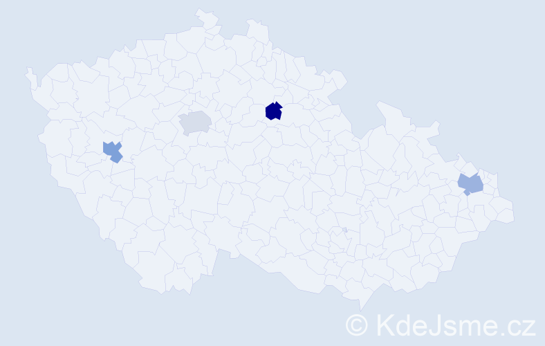 Příjmení: 'Apostolovová', počet výskytů 7 v celé ČR