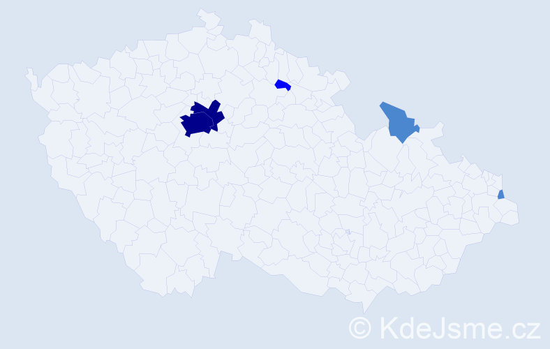 Příjmení: 'Leškovská', počet výskytů 10 v celé ČR