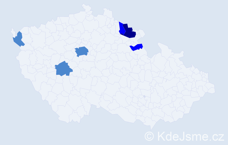 Příjmení: 'Hainišová', počet výskytů 10 v celé ČR