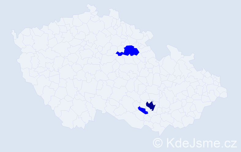 Příjmení: 'Tripodi', počet výskytů 7 v celé ČR
