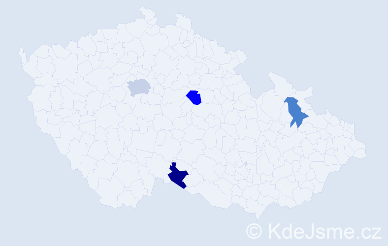 Příjmení: 'Kalugin', počet výskytů 6 v celé ČR