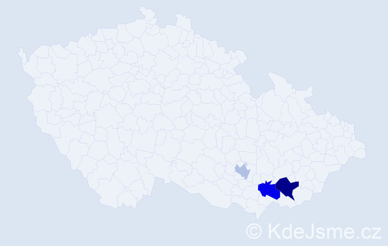 Příjmení: 'Krojzlová', počet výskytů 10 v celé ČR