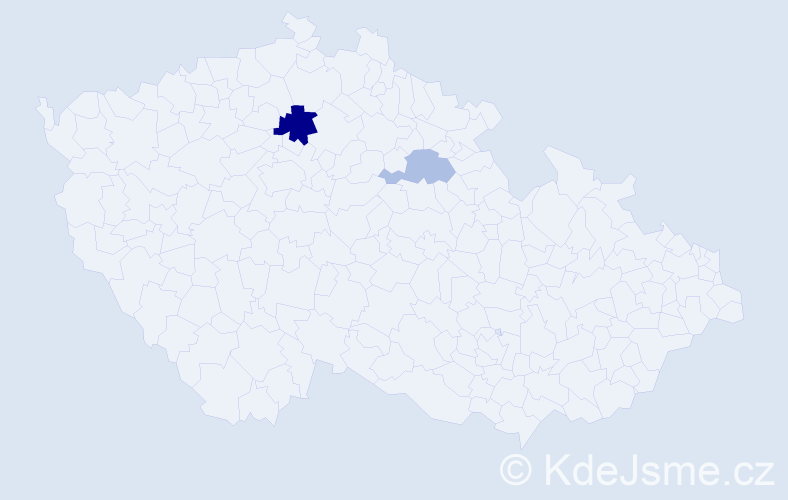 Příjmení: 'Bayak', počet výskytů 4 v celé ČR