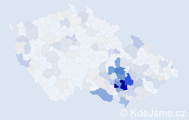 Příjmení: 'Šmerda', počet výskytů 782 v celé ČR