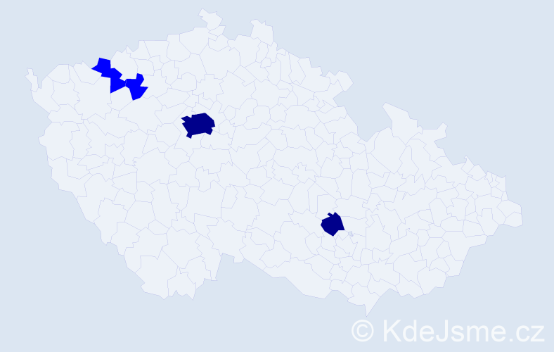 Příjmení: 'Korenek', počet výskytů 6 v celé ČR