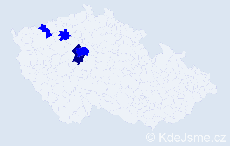Příjmení: 'Liewald', počet výskytů 5 v celé ČR