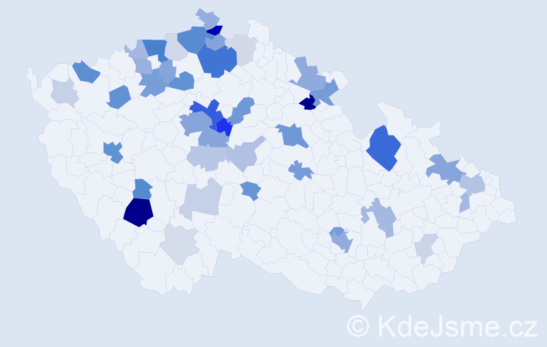 Příjmení: 'Reichert', počet výskytů 134 v celé ČR
