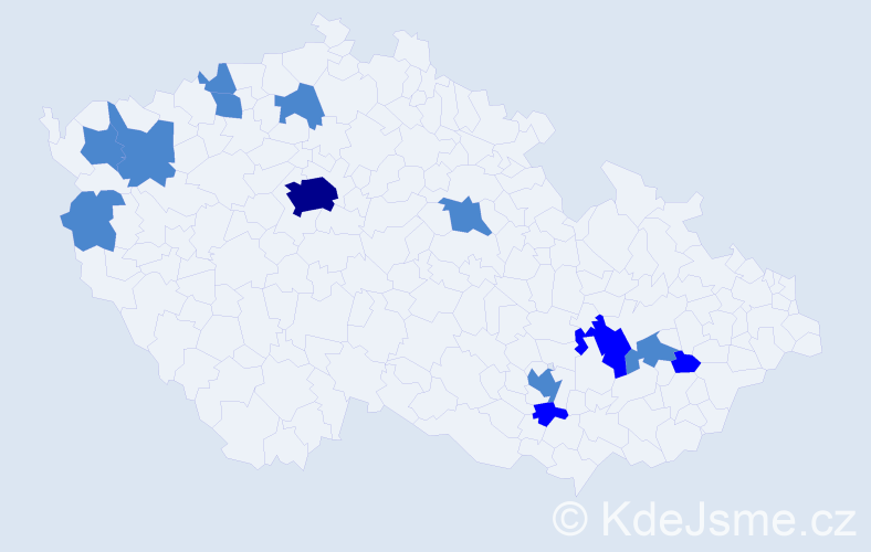 Příjmení: '"Ho Van"', počet výskytů 18 v celé ČR