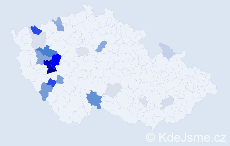 Příjmení: 'Pousková', počet výskytů 86 v celé ČR