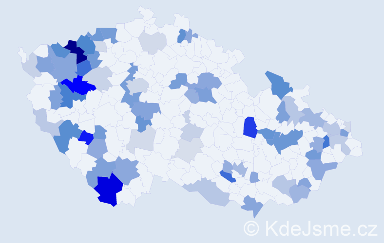 Příjmení: 'Ondrejka', počet výskytů 202 v celé ČR