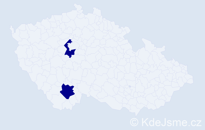 Příjmení: 'Kysnar', počet výskytů 4 v celé ČR