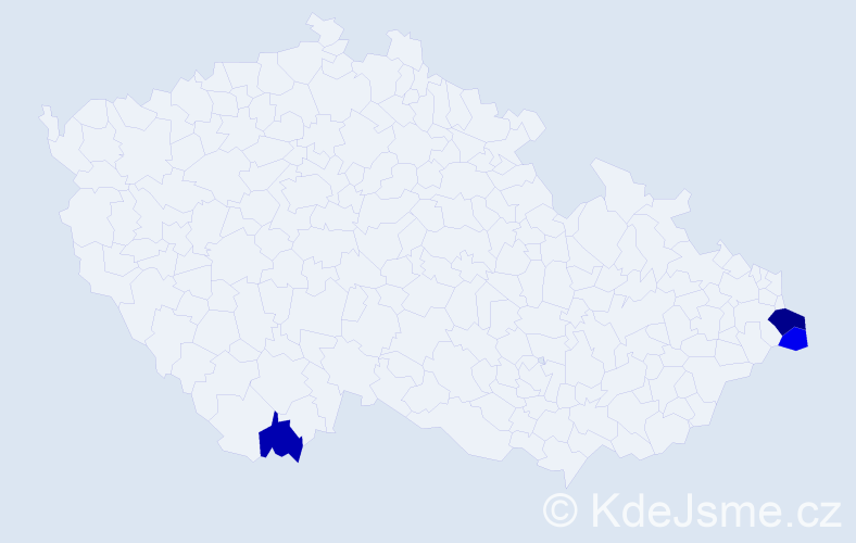 Příjmení: 'Loboziak', počet výskytů 5 v celé ČR