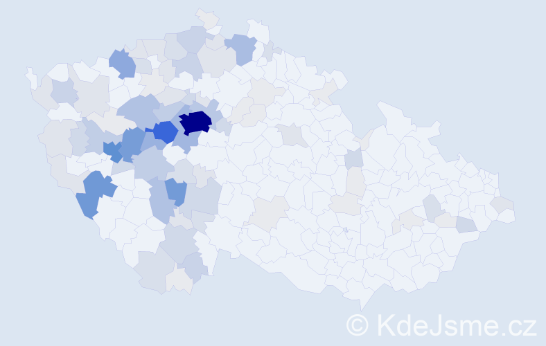 Příjmení: 'Zítek', počet výskytů 385 v celé ČR