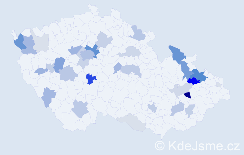 Příjmení: 'Kolb', počet výskytů 109 v celé ČR