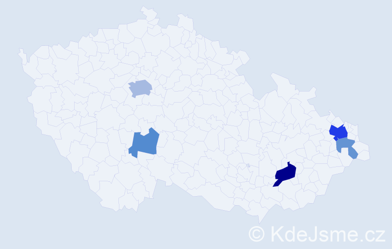 Příjmení: 'Dražinová', počet výskytů 11 v celé ČR
