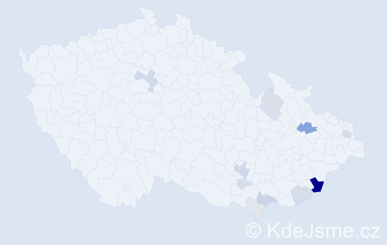 Příjmení: 'Nevrlková', počet výskytů 42 v celé ČR