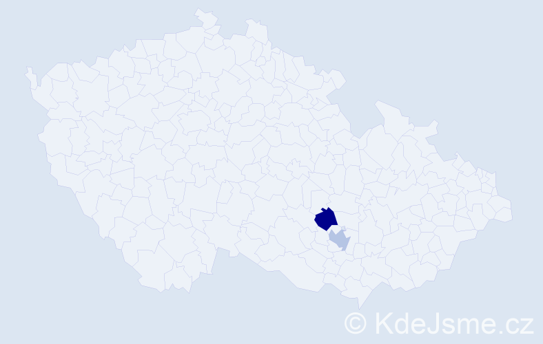 Příjmení: 'Lisecká', počet výskytů 2 v celé ČR