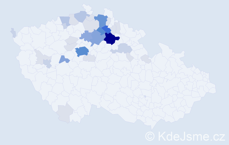 Příjmení: 'Egrtová', počet výskytů 114 v celé ČR