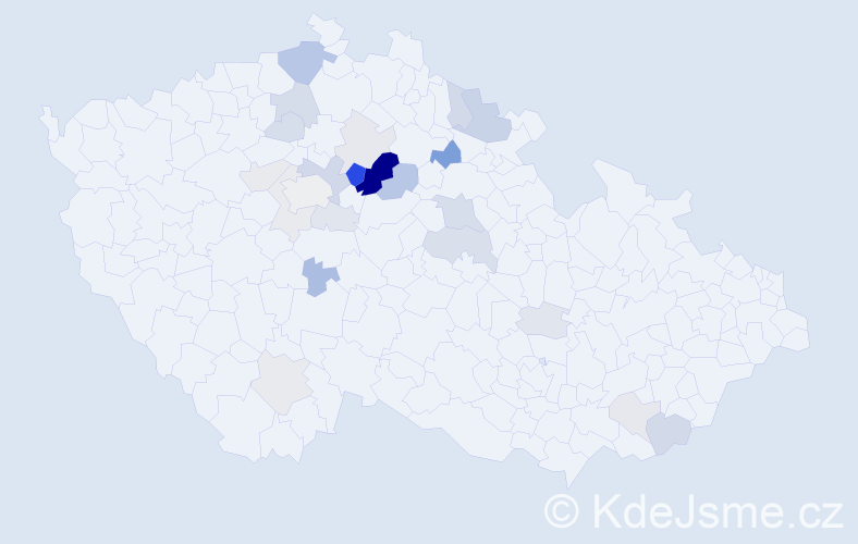 Příjmení: 'Roza', počet výskytů 67 v celé ČR