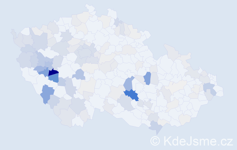 Příjmení: 'Milota', počet výskytů 531 v celé ČR