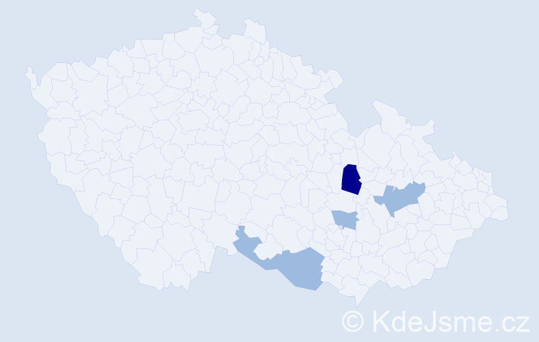 Příjmení: 'Ressek', počet výskytů 9 v celé ČR
