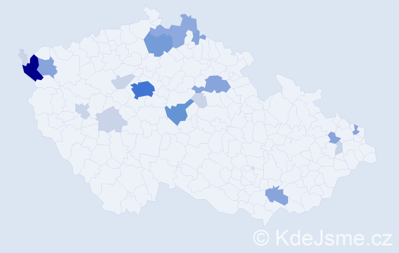 Příjmení: 'Cenknerová', počet výskytů 59 v celé ČR