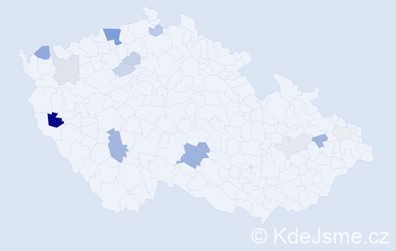 Příjmení: 'Dietzová', počet výskytů 30 v celé ČR